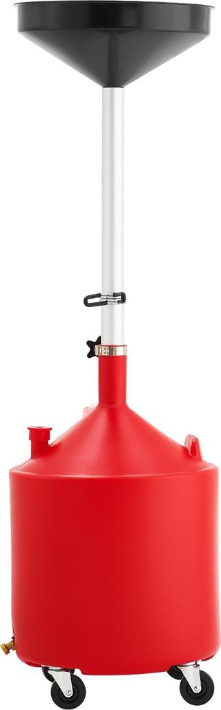 SucceBuy Ölauffangwagen 68 L, mobiler Ölauffangbehälter mit verstellbarer Trichterhöhe, Auffanggerät mit Rädern für Flüssigkeiten und Kraft...