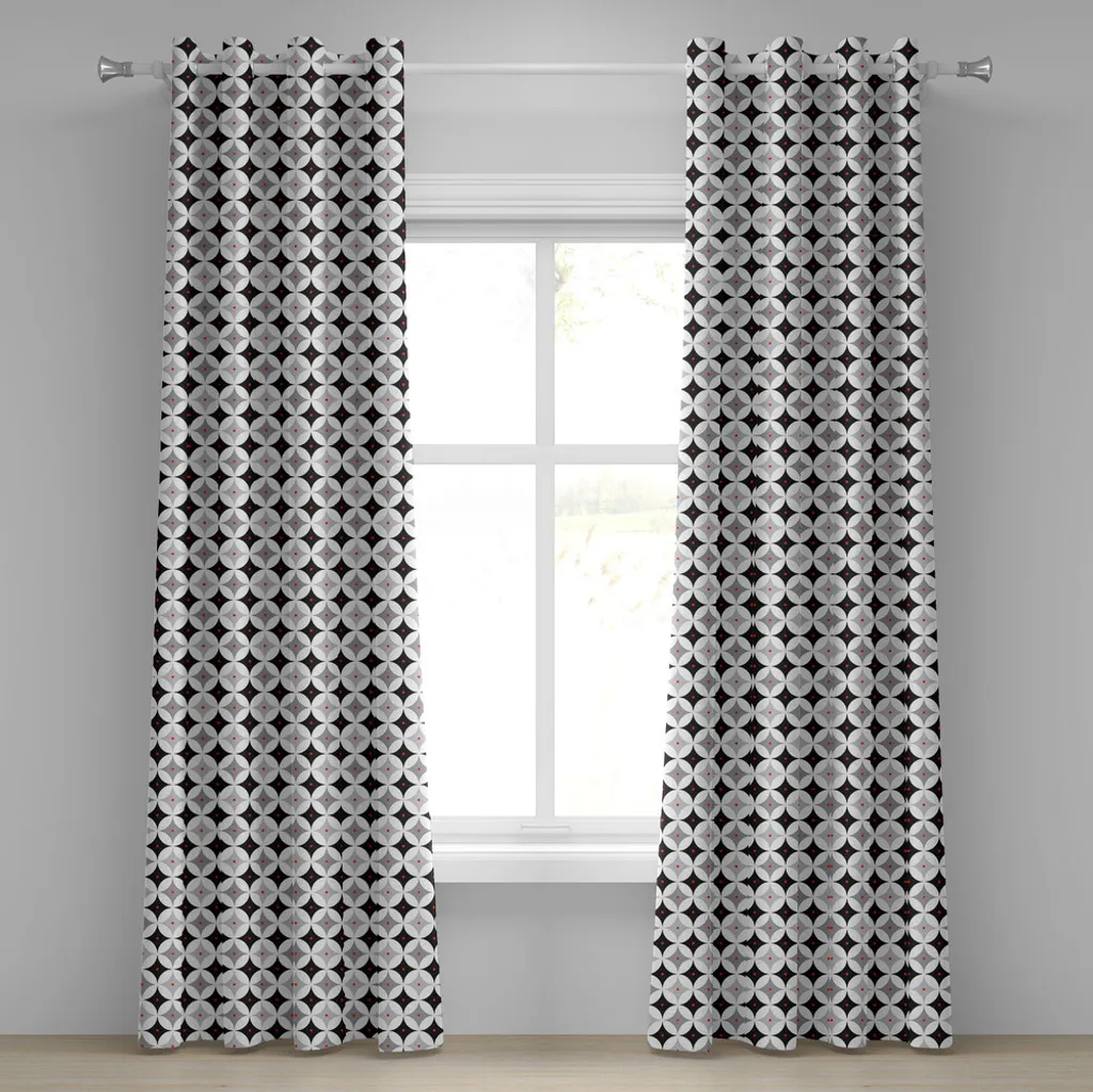 Tende Lavabili Abakuhaus 2 pannelli 280x175 Grigio Rosso Vintage