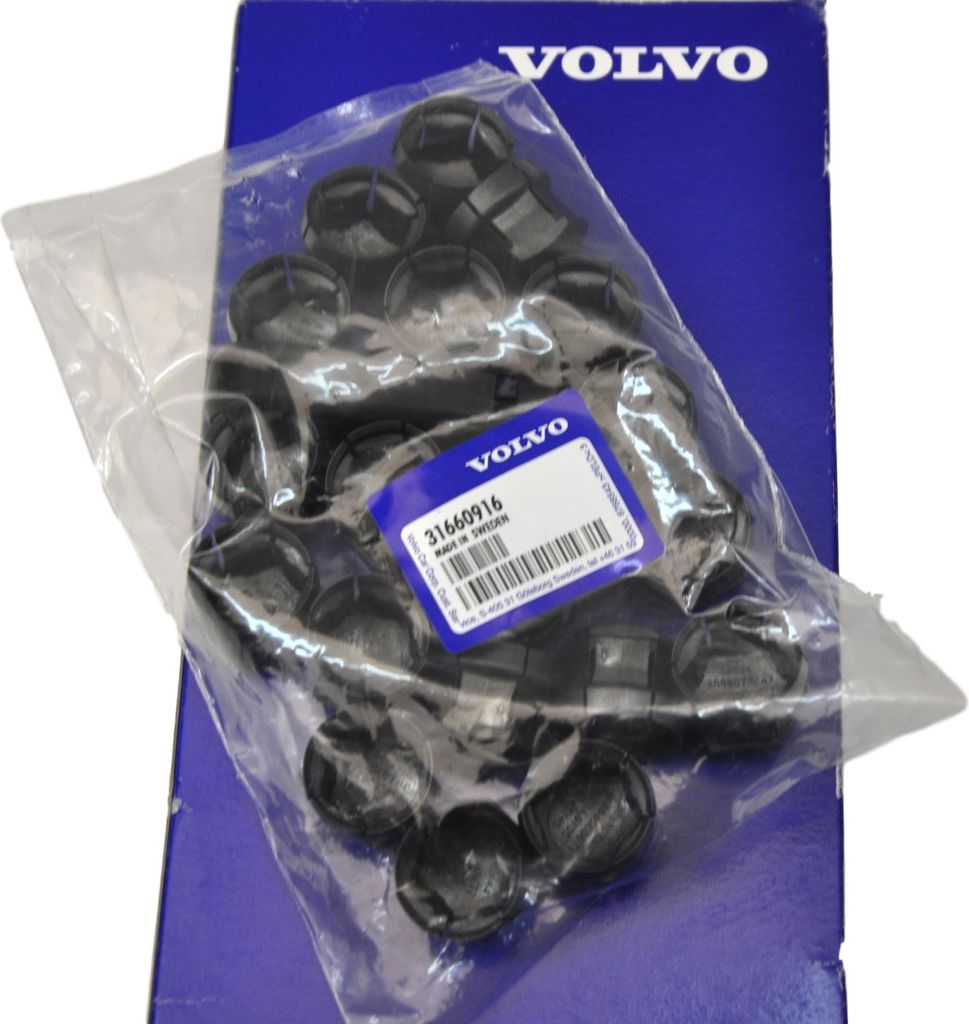 VOLVO S60 V60 XC60 Radbolzenkappen schwarz Felgen OE