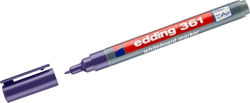Whiteboardmarker edding 361 nachfüllbar 1mm violett Packung mit 10 Stück
