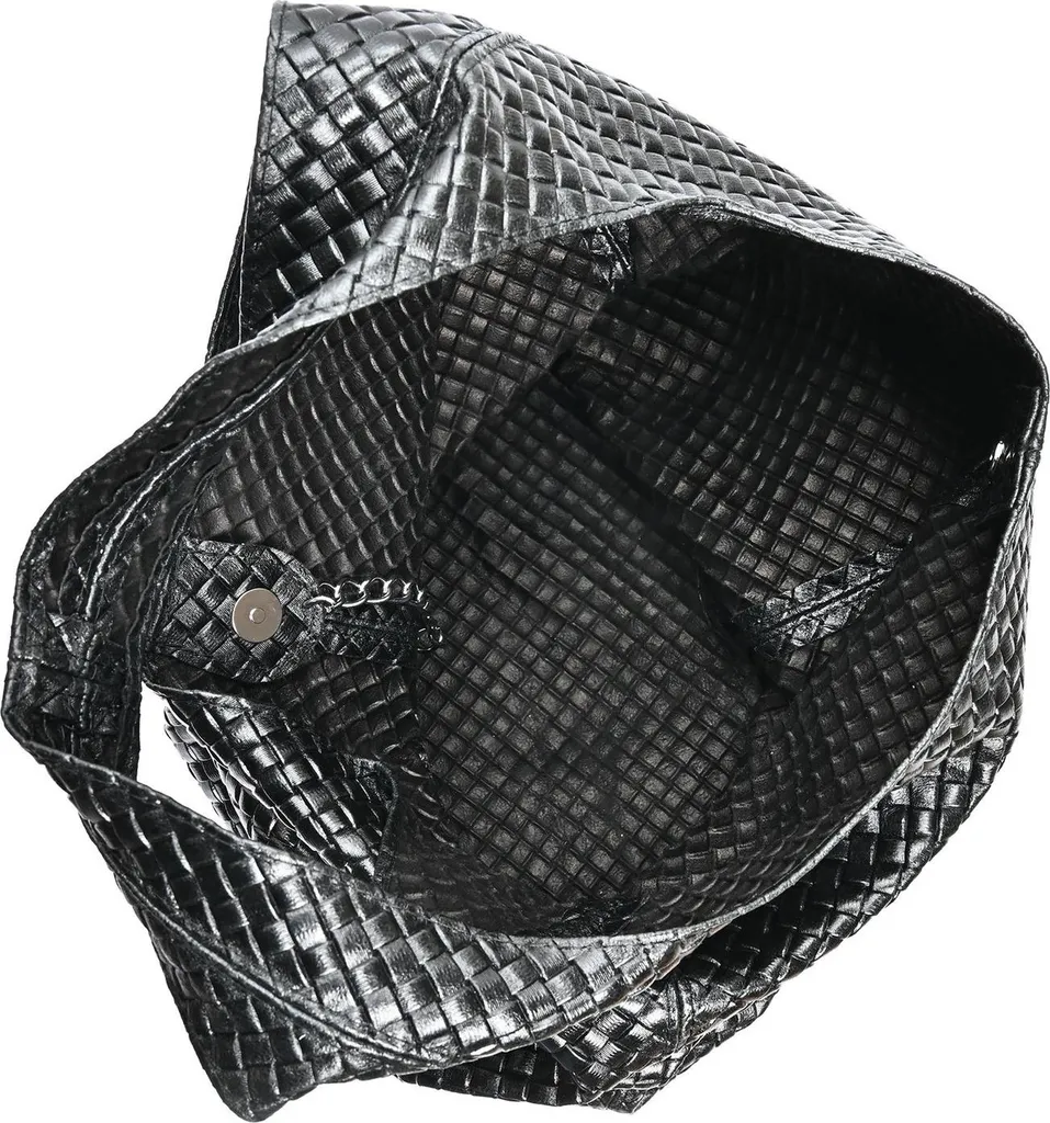 Luisa Vannini Shopper Bag AW25 LV 8151 NERO - Sac Main Cuir Noir Chic