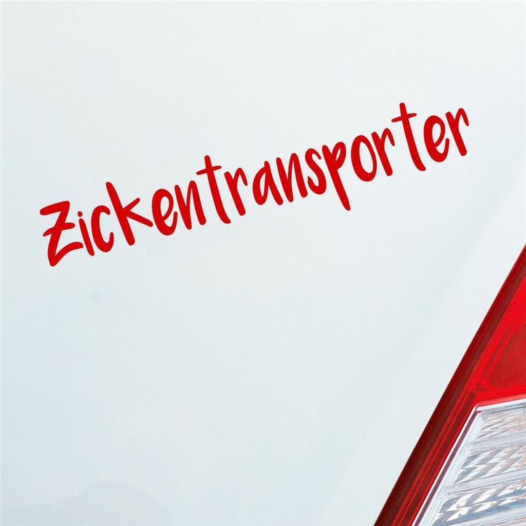 Auto Aufkleber Zickentransporter Mädels Tuning 19x4 cm Rot Sticker Heckscheibenaufkleber