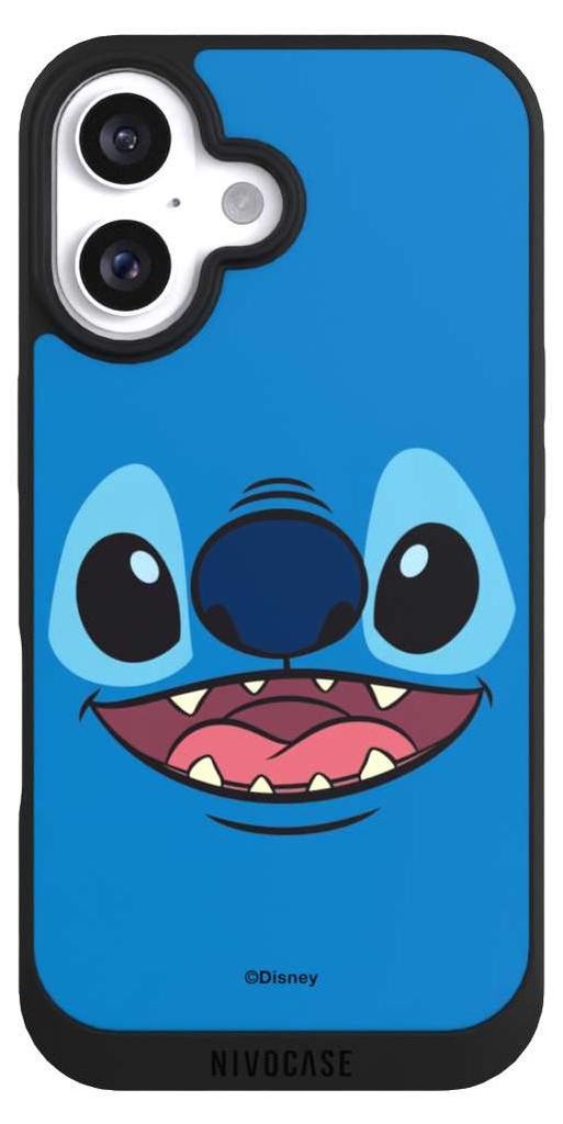 NIVOCASE Handyhülle für Apple iPhone 16 Hülle NIVOpure Case Schwarz Disney Offizielles Lizenzprodukt Lilo & Stitch