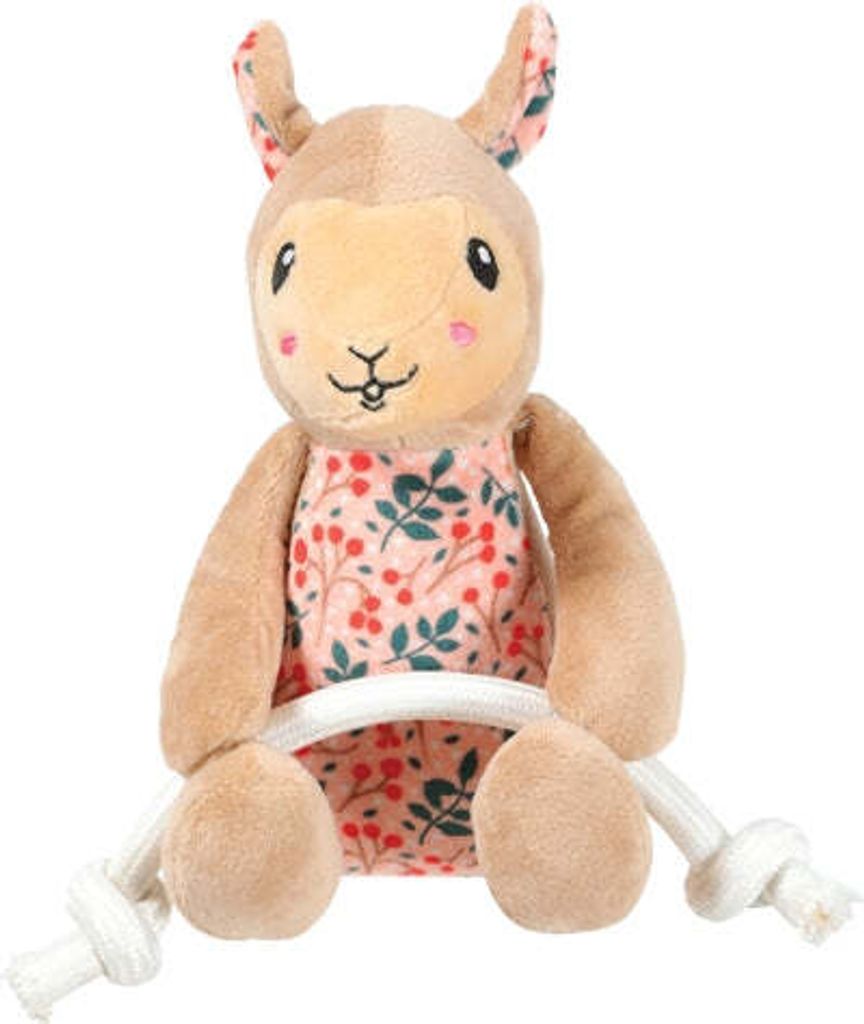 Zolux Chiquitos Plüsch Lama mit Seil Recycled
