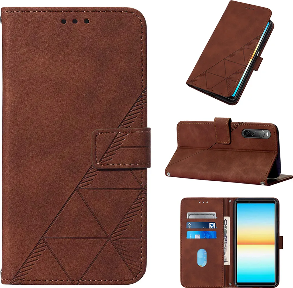 BaiFu Cover per Sony Xperia 10 II, Supporto Stand, Pelle Magnetica
