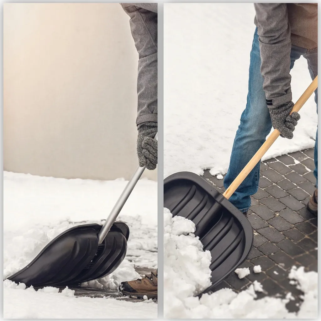 Pelle à neige rouge largeur 49 cm sans manche pour déneigement efficace