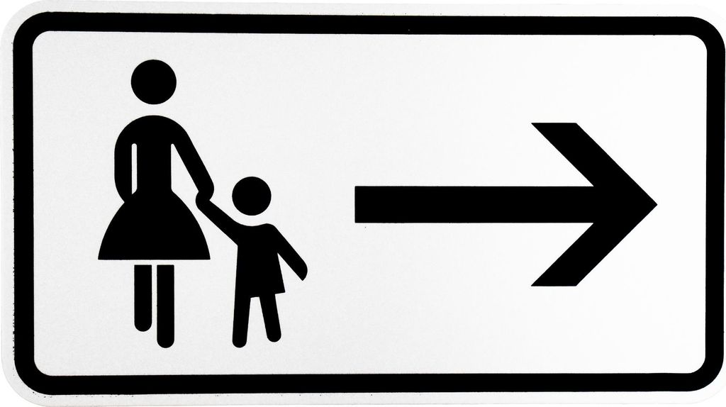 ORIGINAL Verkehrsschild Nr. 1000-22 nach StVO und RAL-Gütebedingungen Fußgänger Gehweg rechts gegenüber benutzen Verkehrszeichen Schild Straße...