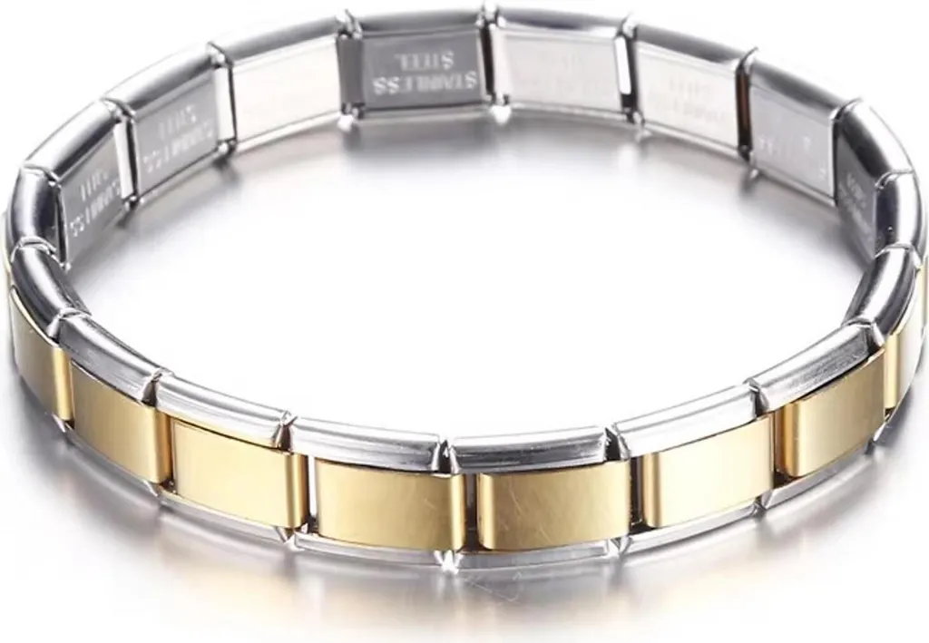 Bracciale Odin in Acciaio Inossidabile - Elegante Argento/Oro KP33373