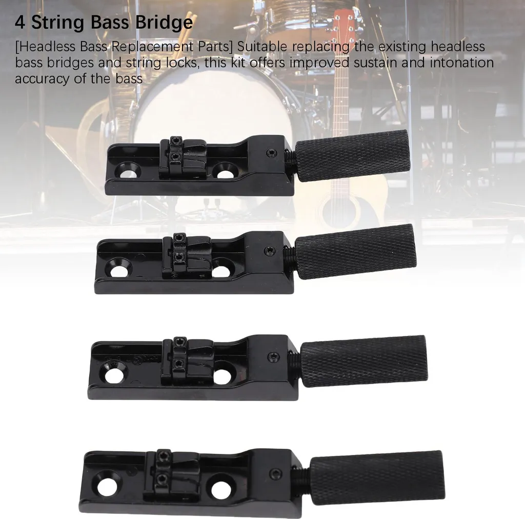 Accastillage basse headless 4 cordes avec pontets split réglables - 19