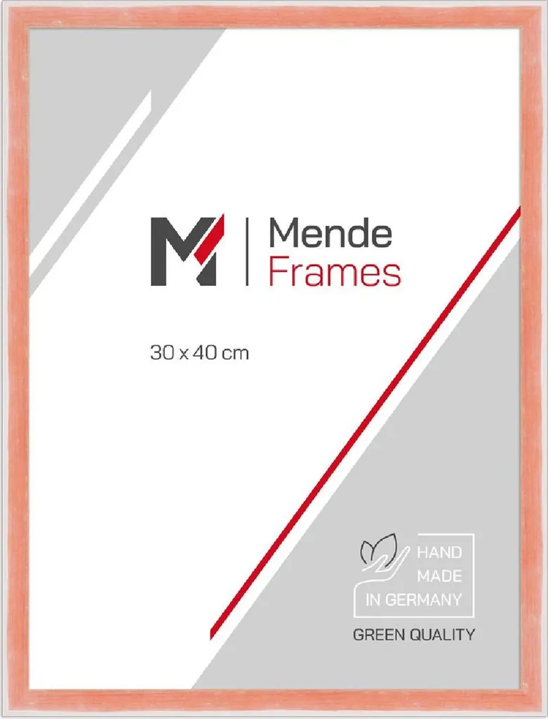 MendeFrames H080 Cornice Legno Albicocca 20x40 cm con Vetro Artistico