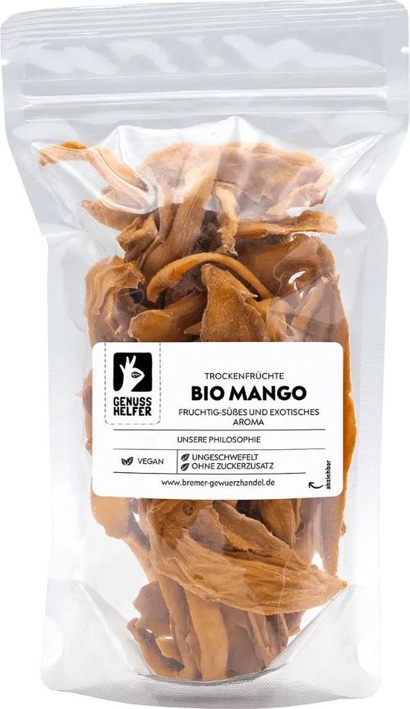 Mango, getrocknet, ohne Zuckerzusatz & ungeschwefelt, 200g