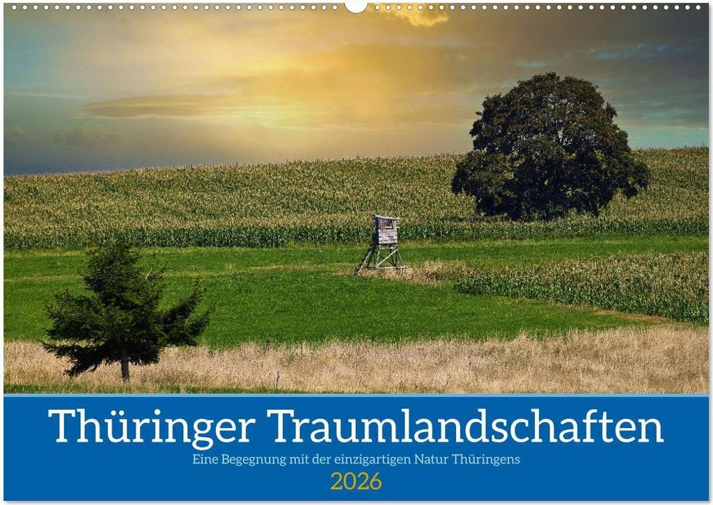 Thüringer Traumlandschaften (Wandkalender 2026 DIN A2 quer), CALVENDO Monatskalender