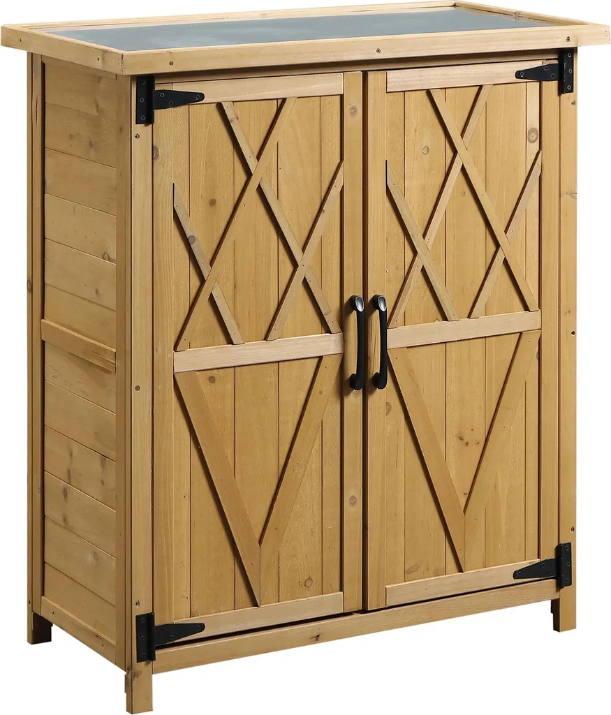 Armoire de jardin étanche en bois : protégez vos outils de l'humidité