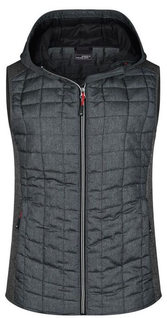 James and Nicholson - Hybridjacke für Damen Ärmellos LT3297 (M) (Grau/Anthrazit)