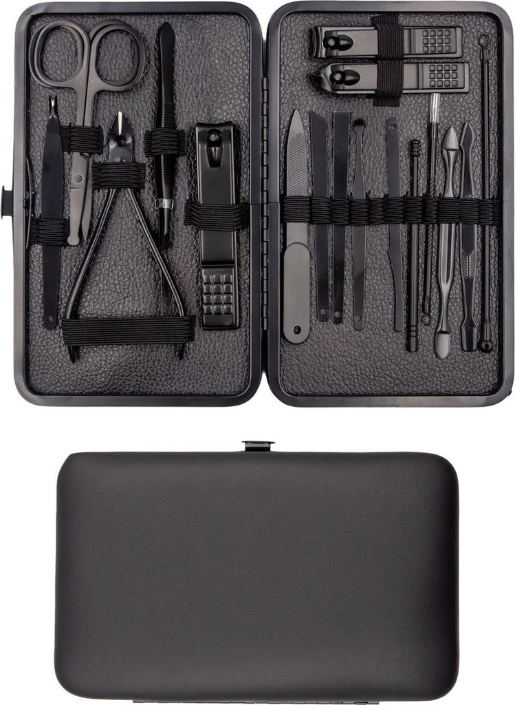 Intirilife 18-teiliges Nagel Set Maniküre Set aus Edelstahl Produktbild 
