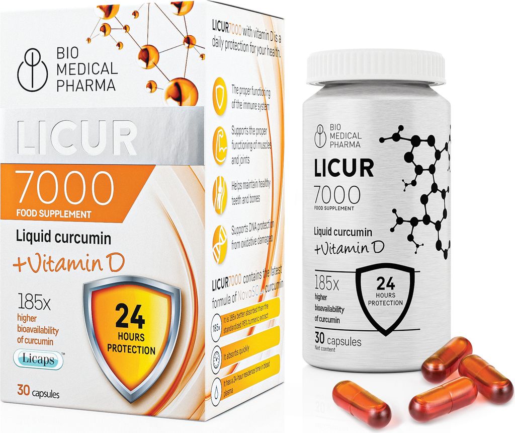 Curcuma en gélules avec vitamine D3- Biodisponibilité 185 Image du produit 