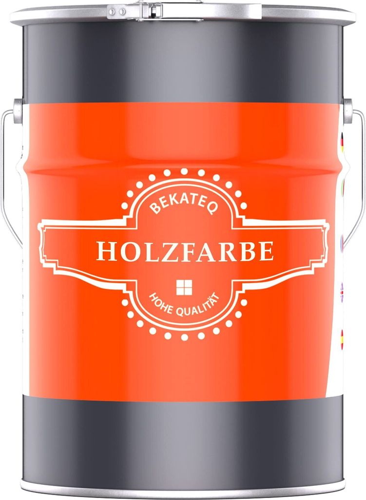 BEKATEQ Holzschutzfarbe Kupferbraun 10l auf Wasserbasis I Holzfarbe für innen und außen I Parkettlack, Türlack, Treppenlack, Zaunfarbe & mehr I ...