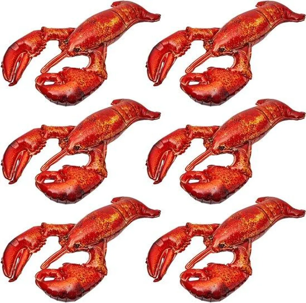Grand ballon crabe en aluminium rouge brillant déco thème marin x1