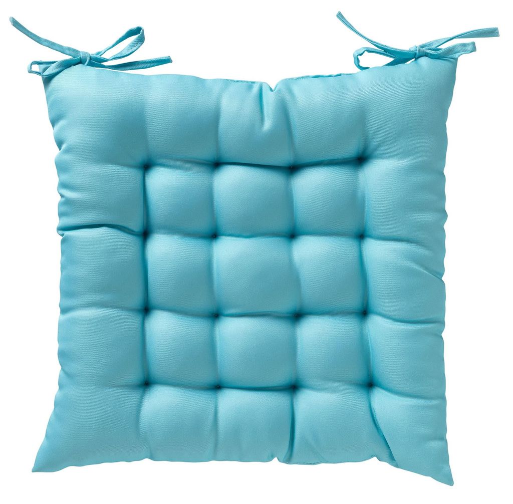 Textino Stuhlkissen Sonny 40x40 cm Blau Unifarben