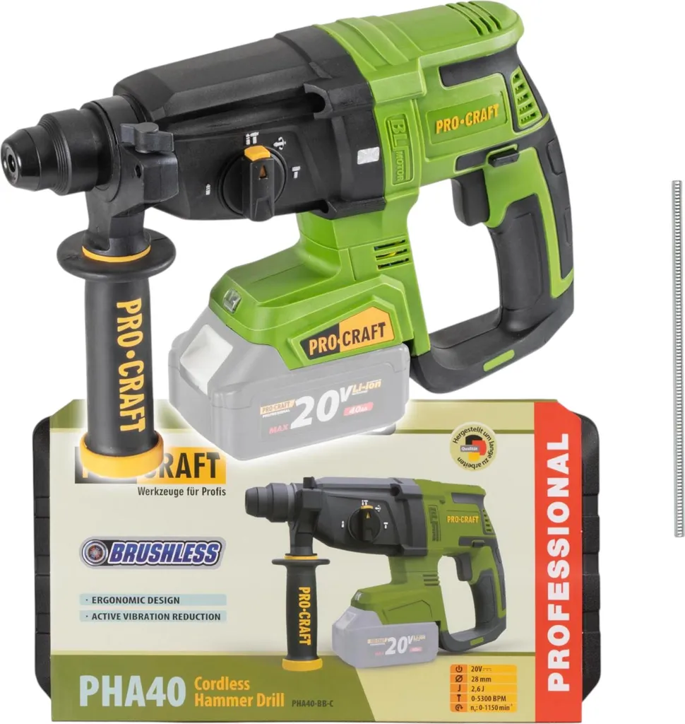 Perforateur burineur Procraft PHA40bb-c pour travaux maçonnerie