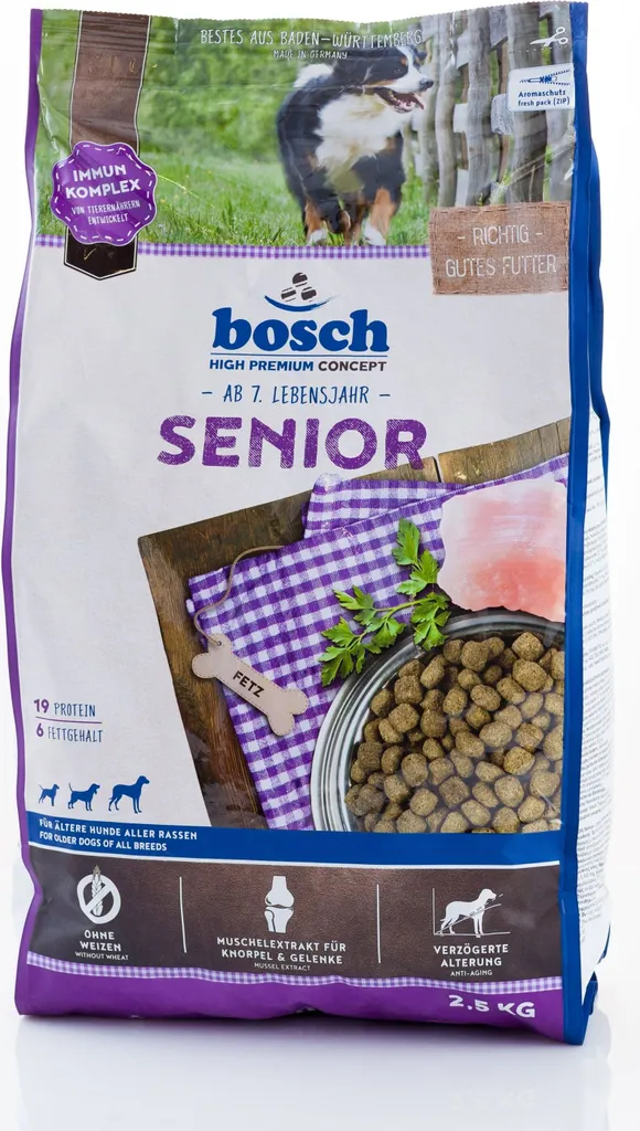 Bosch Senior 12,5 kg Croquettes Allégées Riche en Fibres et Vitamines