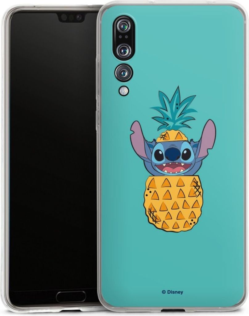 DeinDesign Handyhülle für Huawei P20 Pro Silikon Hülle Case Smartphone Schutzhülle Ananas Disney Lilo & Stitch