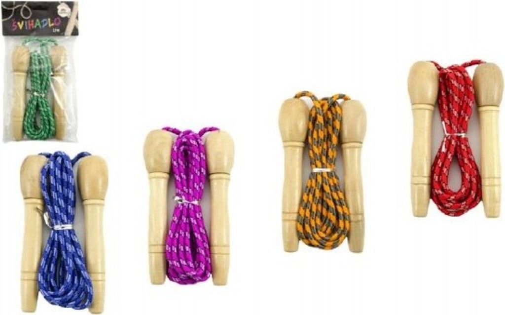 Springseil 270cm mit Holzgriff verstellbar 5 Farben im Beutel CZ Design