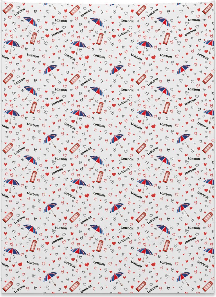 Abakuhaus London Wandteppich, Europäische Urlaubsreise aus Weiches Mikrofaser Stoff Kein Verblassen Klare Farben Waschbar, 110 x 150 cm, Schwarz B...