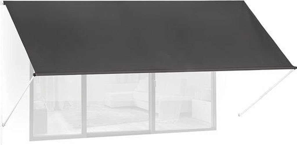 120x350 cm, Sonnenschutz für Fenster, UV-Schutz, mit Kette, Polyester & Metall, Grau