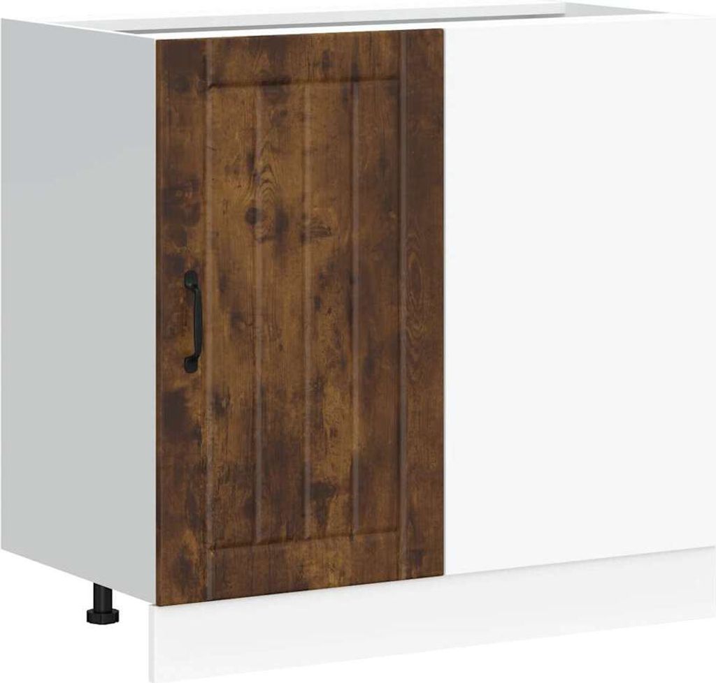 (Robust Möbel)Hängeschrank/Küchen-Unterschrank - elegantes Design - Küchenmöbel/Buffetschrank - Lucca Räuchereiche Holzwerkstoff - Küche...