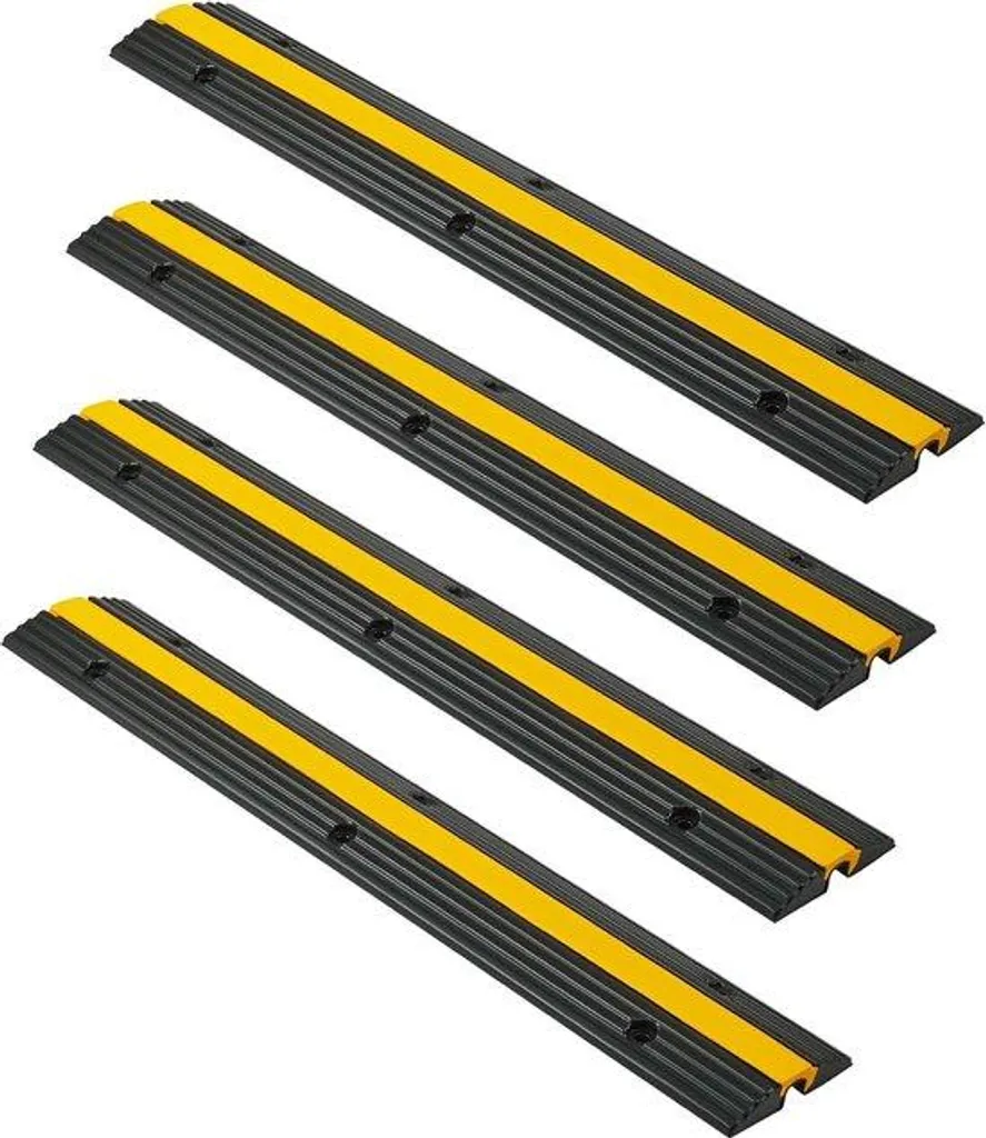 Protège-câble extérieur et garage 3 tonnes - Kit de 4 pièces 100x15x3 cm