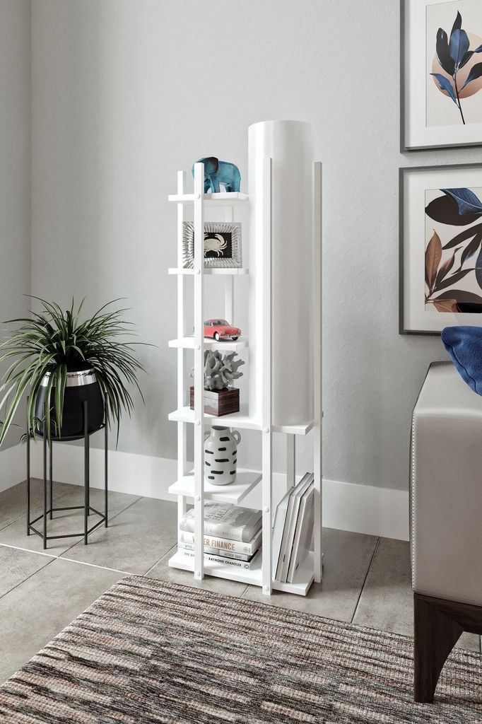 Opviq, Moda Dor - SMK, Stehlampen, Weiß, Spanplatte, 45 x 25 x 135 cm