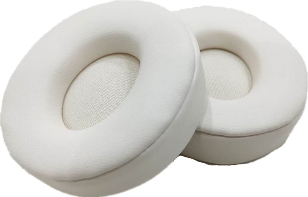 INF 1 Paar PolyurethanProtein-Leder-Ohrpolster für Beats Solo Pro Weiß