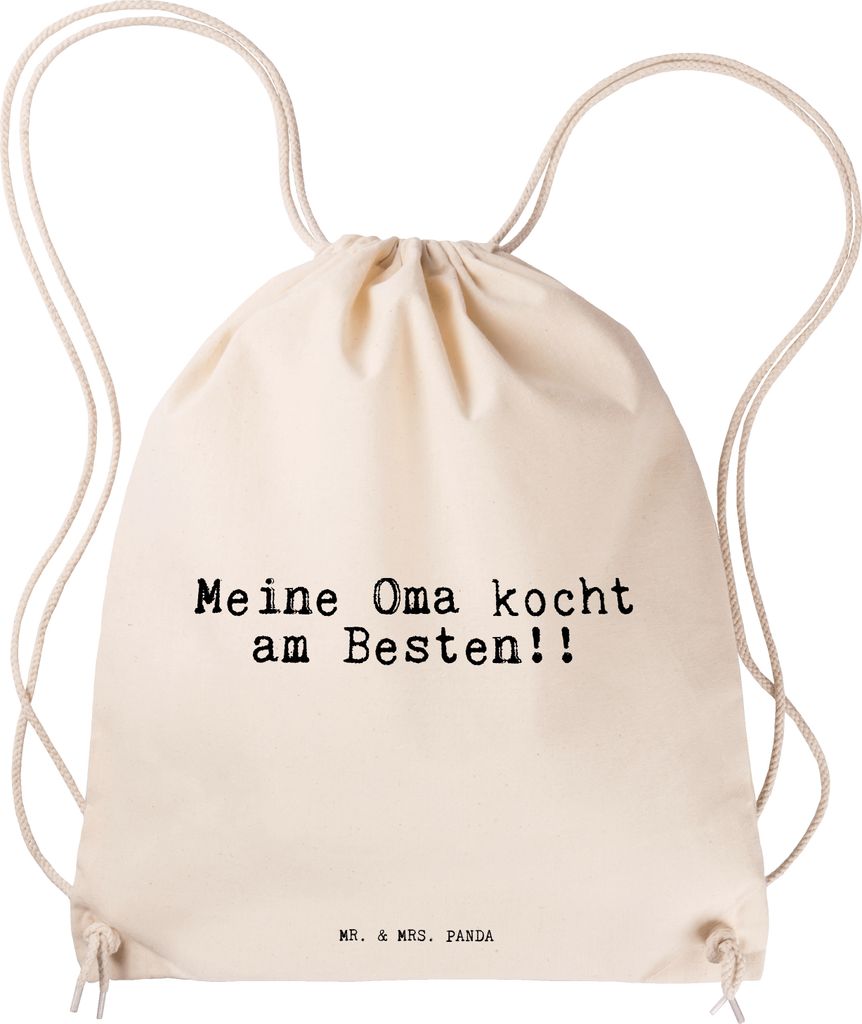 Mr. & Mrs. Panda rucksack beutel Meine Oma kocht am... - Produktbild 