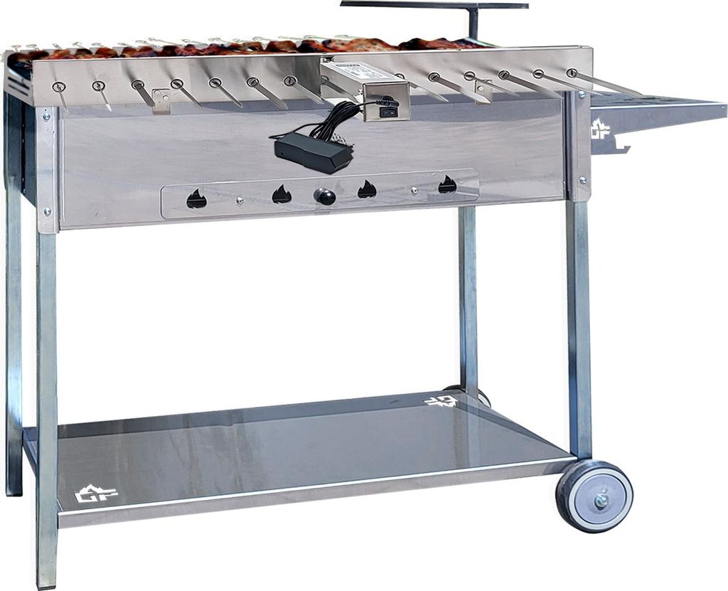 Mangal Batyr Deluxe mit Spießdreher 80 cm für 15 Spieße Produktbild 