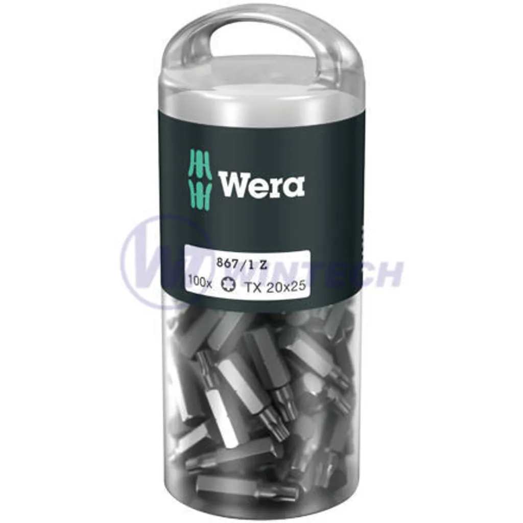 Wera T20 Bit 25mm 100pz | Inserti ad Alta Resistenza per Impieghi Gravosi