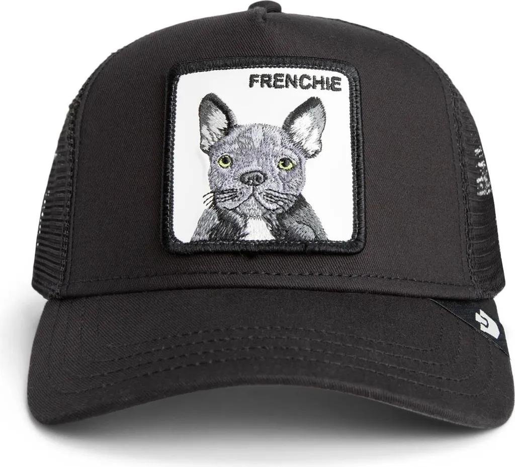 Casquette Trucker Homme et Femme Frenchie Patch Animal Brodé Ajustable