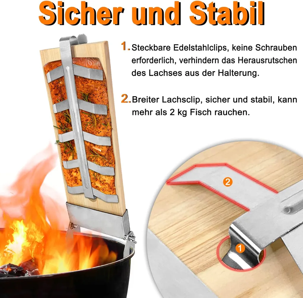 Set Barbecue Saumon Flambé : 4 Planches en Cèdre pour Cuisson Extérieure