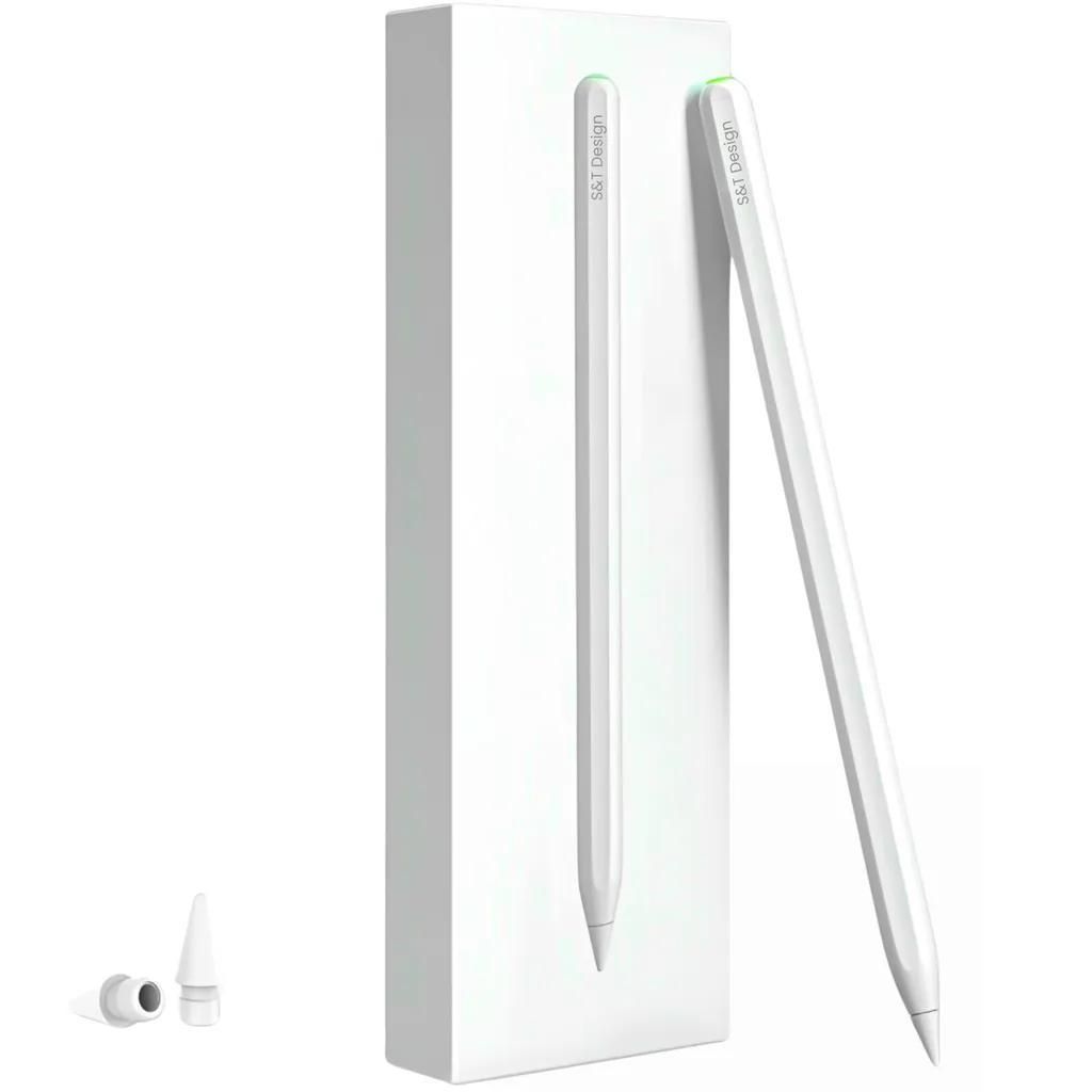 Apple Pencil alternative Stift für iPad kabelloses Laden Wireless Charging Magnetisch Stylus Pencil Weiss iPad Stift für Apple Tablet