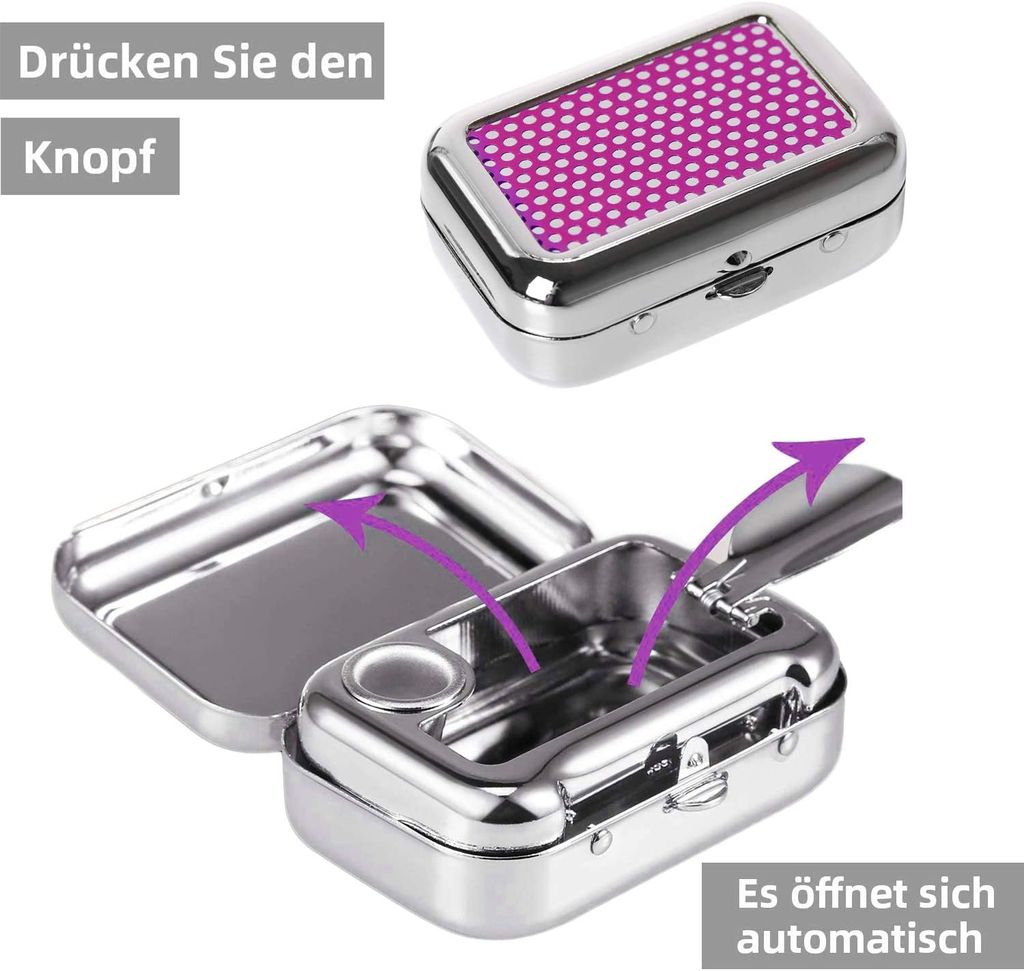 Mini Portable Pocket Aschenbecher Metall Geruchsdichte Zigarette