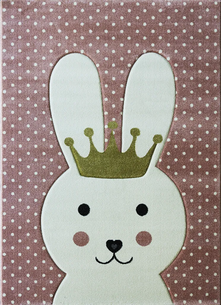 Tapis enfant rose 160x230 DORRIS 7 - Anti-poussière et facile à nettoyer