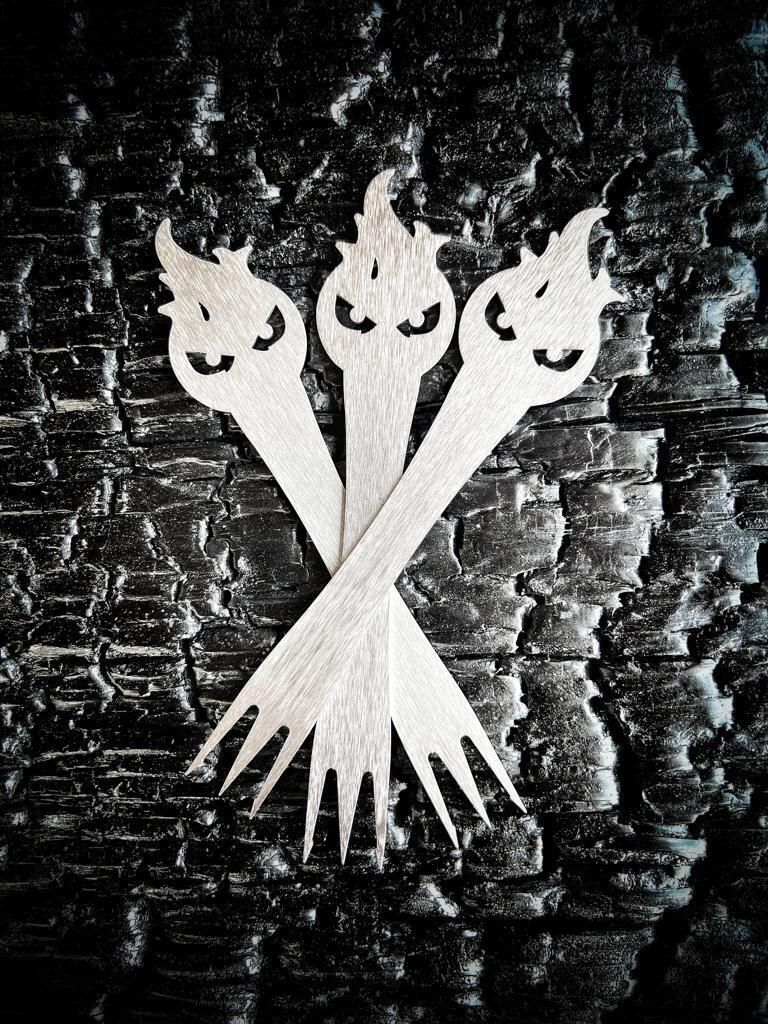 Aganjok Pommesgabeln aus Edelstahl 4 Stück - Wiederverwendbare und nachhaltige Pommespieker - Metallgabeln - aus rostfreiem Edelstahl