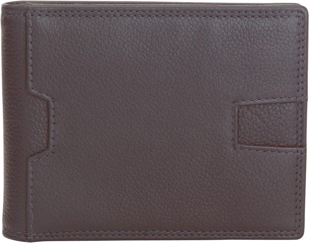 Geldbörse mit Geldklammer aus Echtleder, RFID Schutz, kompaktes Portemonnaie mit Münzfach, Kartenfächern, handgefertigt, 12x9 cm, schlank & modern
