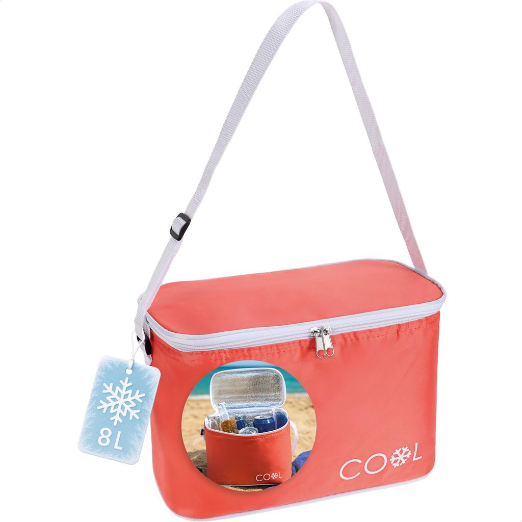 com-four Kühltasche 8 L - faltbare Thermo-Kühlbox - leichte Isoliertasche für Camping & Outdoor mit Schultergurt - sommerliche Picknicktasche ...