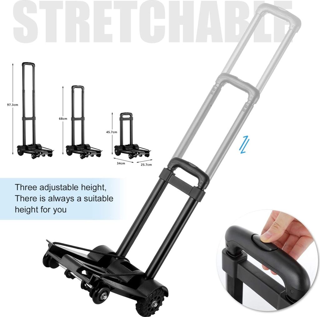 Mini Faltbare Sackkarre Klappbar Transportwagen 40KG Produktbild 4