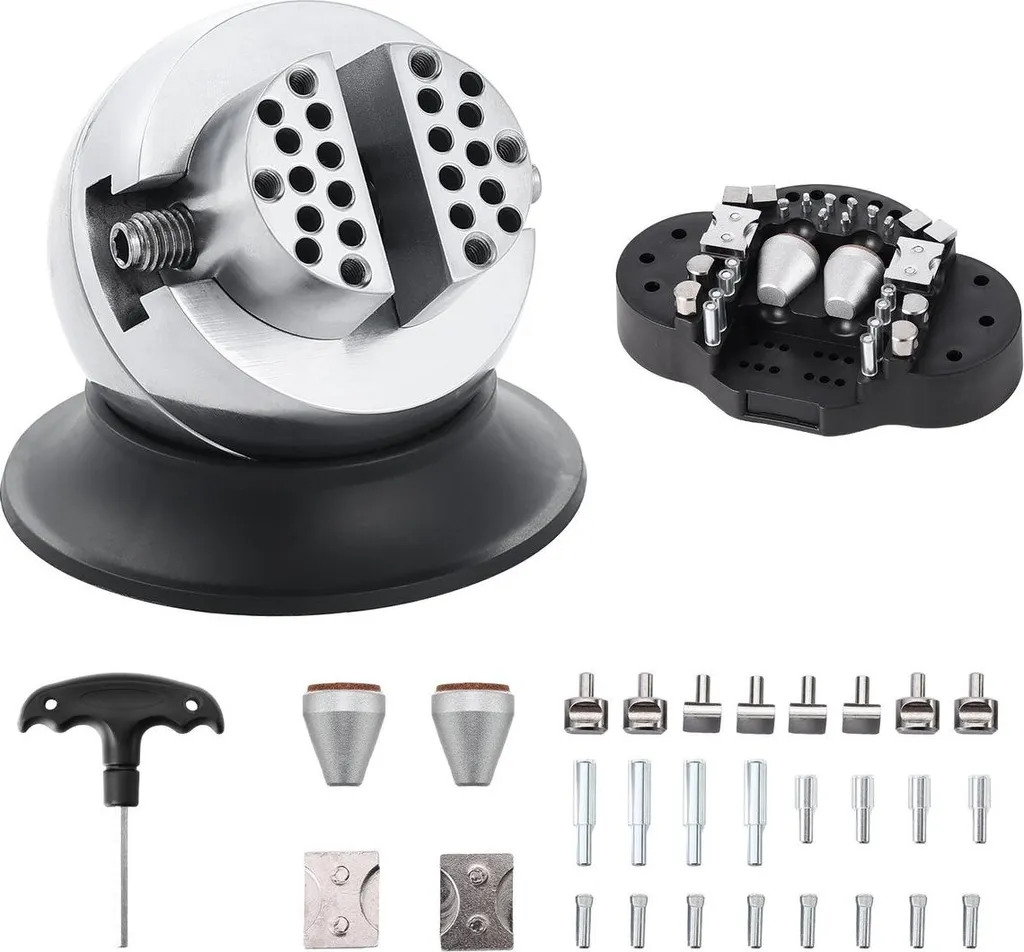 Morsa a Sfera 3 Pollici per Incisione Gioielli | Set 30 Accessori Professionale