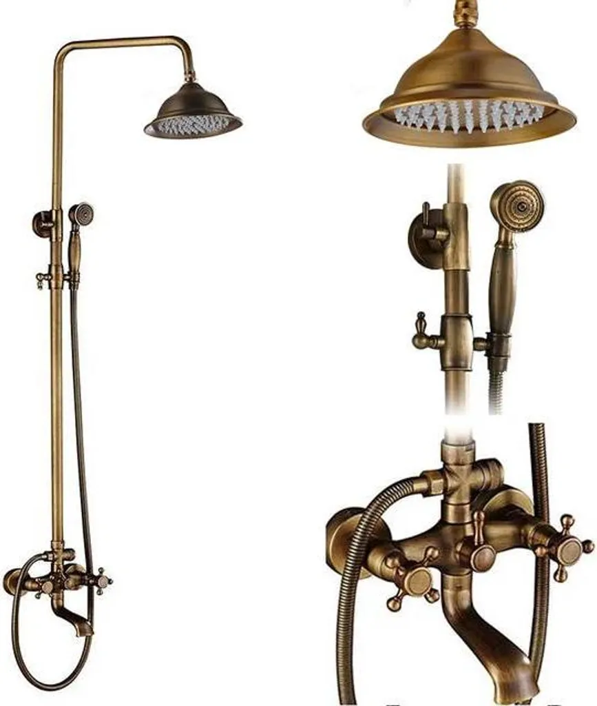 Miscelatore Vasca Doccia Parete Doppia Maniglia Luxury Chrome