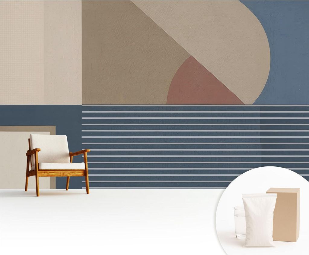 Fototapete - 416x254 cm - Tapete - Wandtapete - Wandbilder - Dekofolie - Tapete Folie - Wand - Dekoration - Wohnzimmer - Harmonische Geometrie