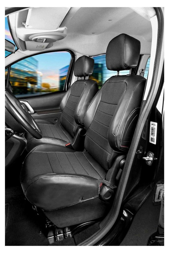 Sitzbezüge für Dacia Dokker Express 11/2012-Heute, 2 Einzelsitzbezüge vorne, Auto Sitzschoner Set für Van