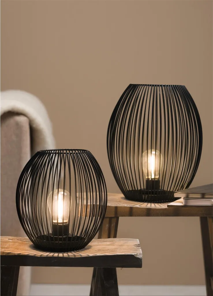 Leonardo Casolare Lanterne LED noire 18 cm - Lanterne décorative moderne